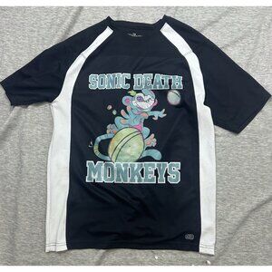 The Authentic T-Shirt Men's Size Medium Sonic Death Monkeys Graphic Black